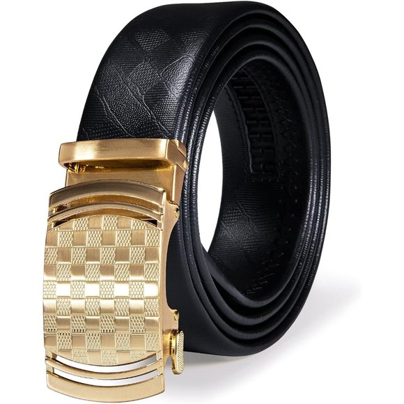 Men's Ratchet Replaceable 1 3/8 Slide 35mm Cuttable Strap Belt Buckle - Picture 4 of 6